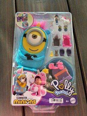 WB Mattel - Polly Pocket Minions Compact Playset with Accessories and Dolls